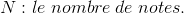 Image de la variable N, qui représente le nombre de notes dans le calcul de la moyenne du groupe